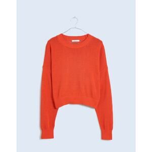 Madewell Loose Knit Crewneck See Through Long Sleeve Sweater US Women's XXS New